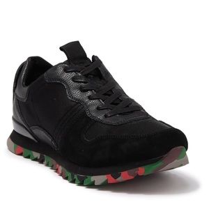 KARL LAGERFELD Suede Camo in Black/Military Green